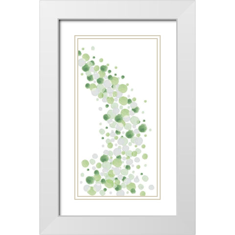 Dots Abstract I White Modern Wood Framed Art Print with Double Matting by DeNeige, Elyse