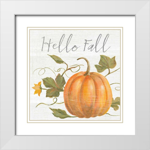 Fall Splendor V White Modern Wood Framed Art Print with Double Matting by Vassileva, Silvia