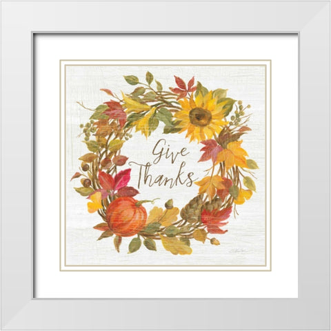 Fall Splendor VII White Modern Wood Framed Art Print with Double Matting by Vassileva, Silvia