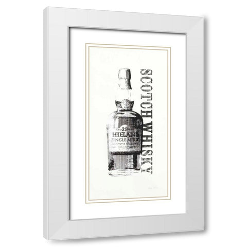 Scotch BW Crop White Modern Wood Framed Art Print with Double Matting by Tillmon, Avery