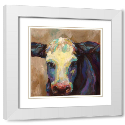 Betsy No Tag White Modern Wood Framed Art Print with Double Matting by Vertentes, Jeanette