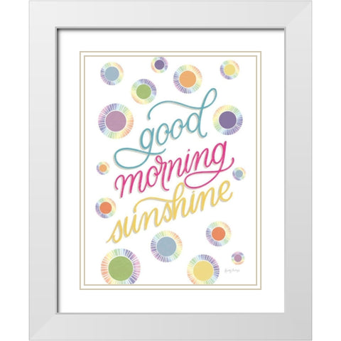 Boho Nursery V Rainbow Crop White Modern Wood Framed Art Print with Double Matting by Thorns, Becky