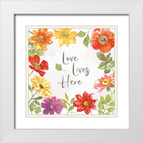 Farmhouse Floral III White Modern Wood Framed Art Print with Double Matting by Grove, Beth