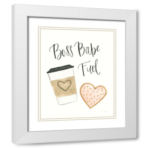 Boss Babe IV White Modern Wood Framed Art Print with Double Matting by Jackson, Jenaya