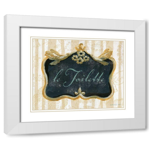 le Toilette White Modern Wood Framed Art Print with Double Matting by Nai, Danhui