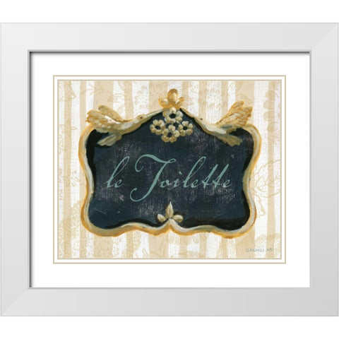 le Toilette White Modern Wood Framed Art Print with Double Matting by Nai, Danhui