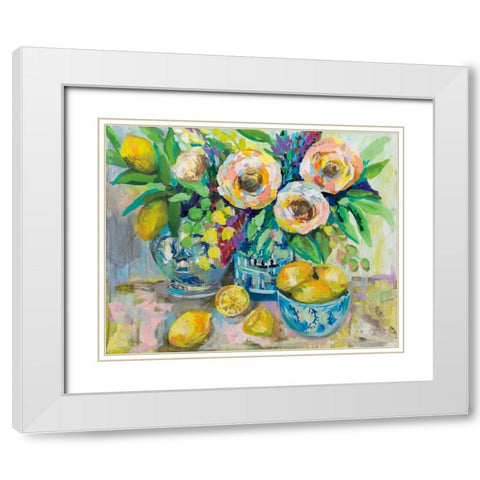 Afternoon Lemonade White Modern Wood Framed Art Print with Double Matting by Vertentes, Jeanette