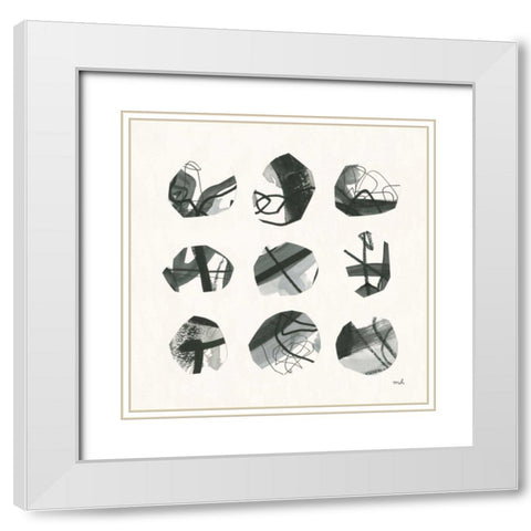 Tempest II White Modern Wood Framed Art Print with Double Matting by Hershey, Moira