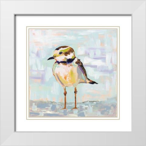 Coastal Plover II Neutral White Modern Wood Framed Art Print with Double Matting by Vertentes, Jeanette