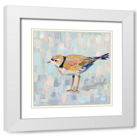 Coastal Plover IV v2 Neutral White Modern Wood Framed Art Print with Double Matting by Vertentes, Jeanette