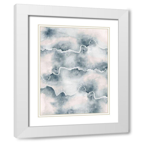 Flow II White Modern Wood Framed Art Print with Double Matting by Marshall, Laura