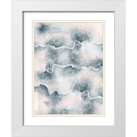 Flow II White Modern Wood Framed Art Print with Double Matting by Marshall, Laura