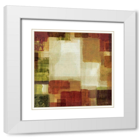 Earth and Fire I White Modern Wood Framed Art Print with Double Matting by Mullan, Michael
