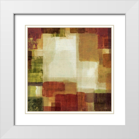 Earth and Fire I White Modern Wood Framed Art Print with Double Matting by Mullan, Michael