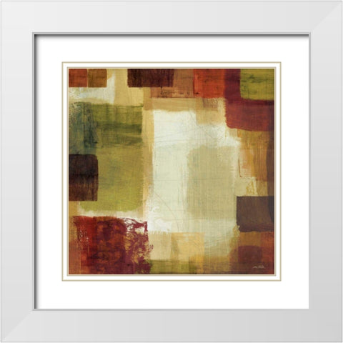 Earth and Fire II White Modern Wood Framed Art Print with Double Matting by Mullan, Michael