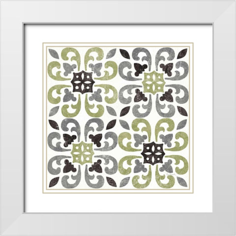 Classic Citrus Pattern IV Black White Modern Wood Framed Art Print with Double Matting by Schlabach, Sue