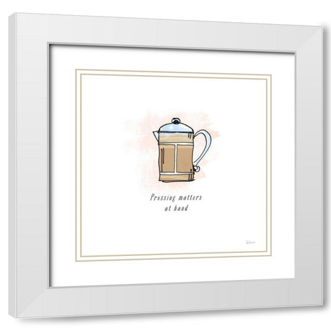 Good Brew IV Black Text White Modern Wood Framed Art Print with Double Matting by Schlabach, Sue