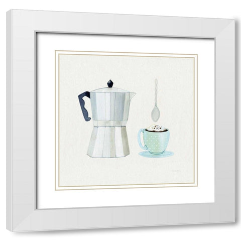 Coffee Break VII Tan White Modern Wood Framed Art Print with Double Matting by McKenna, Kathleen Parr