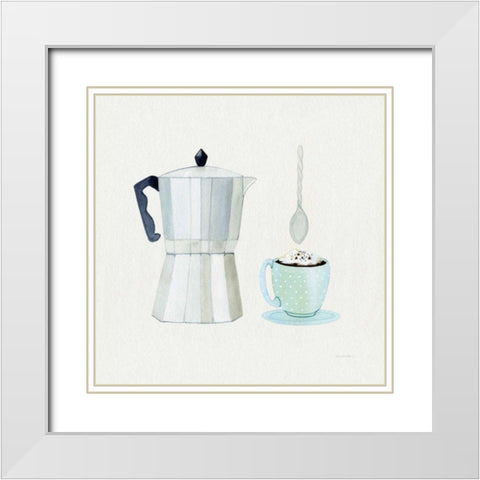 Coffee Break VII Tan White Modern Wood Framed Art Print with Double Matting by McKenna, Kathleen Parr