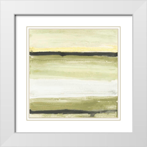 Lines in the Sand BWG White Modern Wood Framed Art Print with Double Matting by Paschke, Chris