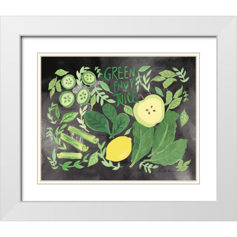 Fruitie Smoothie III on Black White Modern Wood Framed Art Print with Double Matting by Zaman, Farida