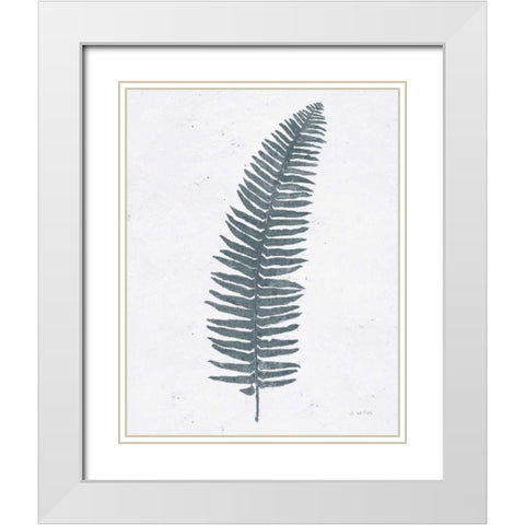 Soft Summer Sketches I Blue White Modern Wood Framed Art Print with Double Matting by Wiens, James