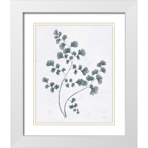 Soft Summer Sketches IV Blue White Modern Wood Framed Art Print with Double Matting by Wiens, James