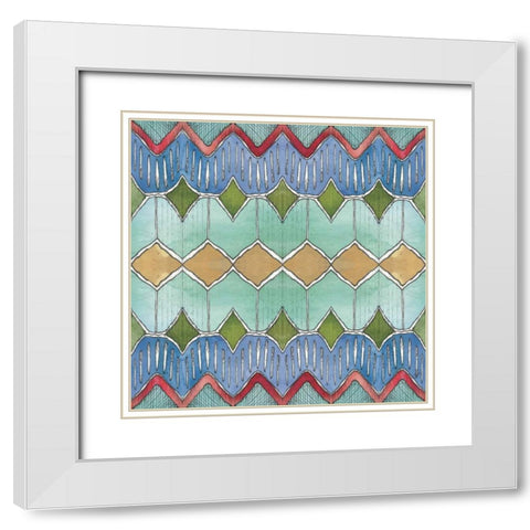 Lake Sketches Pattern VC White Modern Wood Framed Art Print with Double Matting by Brissonnet, Daphne