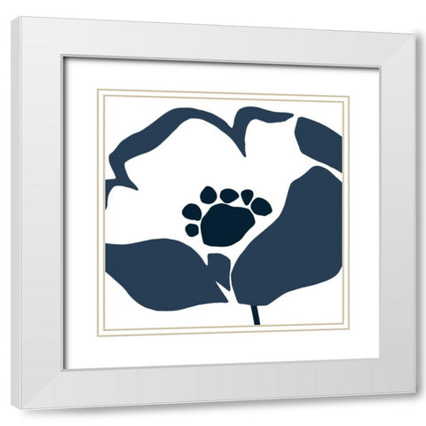 Pop Art Floral II Retro White Modern Wood Framed Art Print with Double Matting by Wild Apple Portfolio