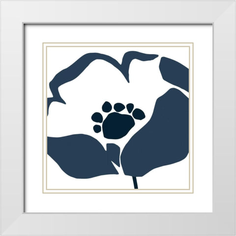 Pop Art Floral II Retro White Modern Wood Framed Art Print with Double Matting by Wild Apple Portfolio