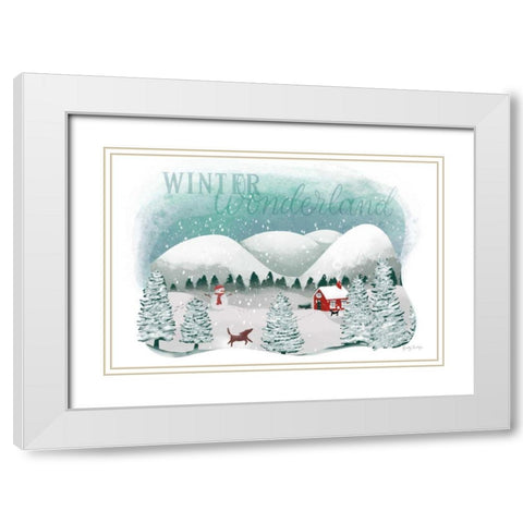 Winter Wonderland I White Modern Wood Framed Art Print with Double Matting by Thorns, Becky