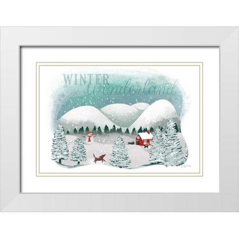 Winter Wonderland I White Modern Wood Framed Art Print with Double Matting by Thorns, Becky
