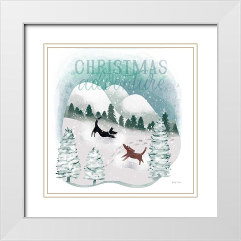 Winter Wonderland II White Modern Wood Framed Art Print with Double Matting by Thorns, Becky
