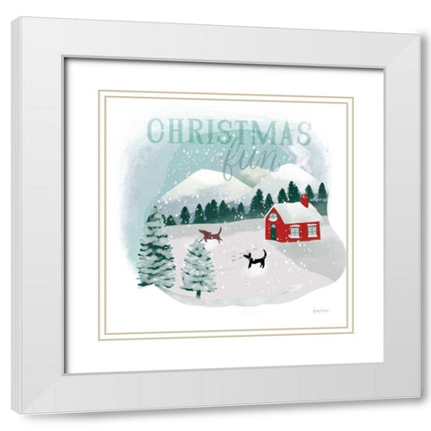 Winter Wonderland III White Modern Wood Framed Art Print with Double Matting by Thorns, Becky