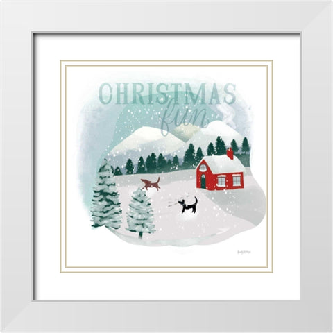Winter Wonderland III White Modern Wood Framed Art Print with Double Matting by Thorns, Becky