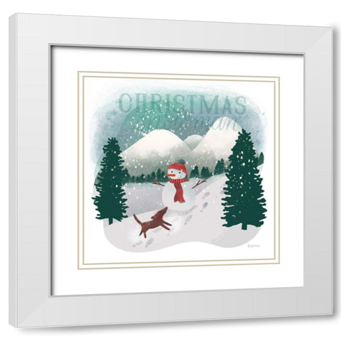 Winter Wonderland IV White Modern Wood Framed Art Print with Double Matting by Thorns, Becky