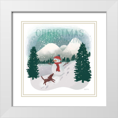 Winter Wonderland IV White Modern Wood Framed Art Print with Double Matting by Thorns, Becky