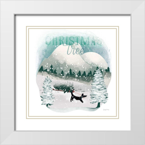Winter Wonderland V White Modern Wood Framed Art Print with Double Matting by Thorns, Becky