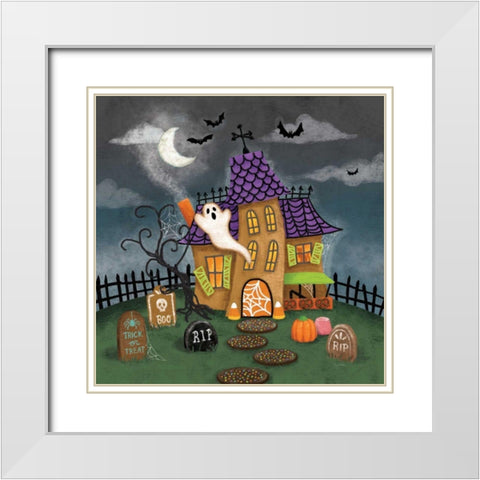 Spooky Shanty White Modern Wood Framed Art Print with Double Matting by Urban, Mary