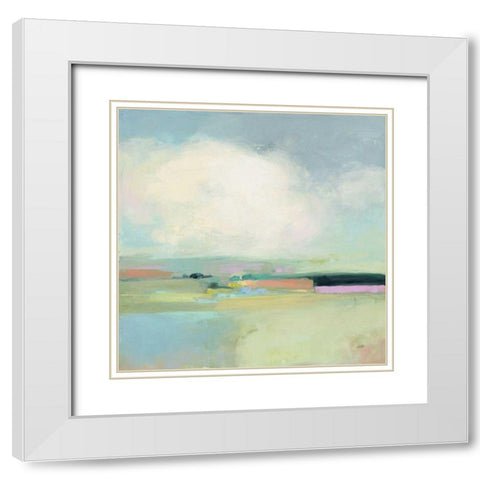 Colorful Horizon I White Modern Wood Framed Art Print with Double Matting by Purinton, Julia