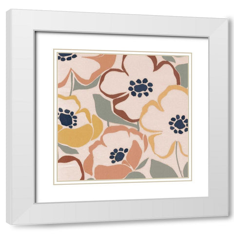 Terra Madly II White Modern Wood Framed Art Print with Double Matting by Adams, Sarah