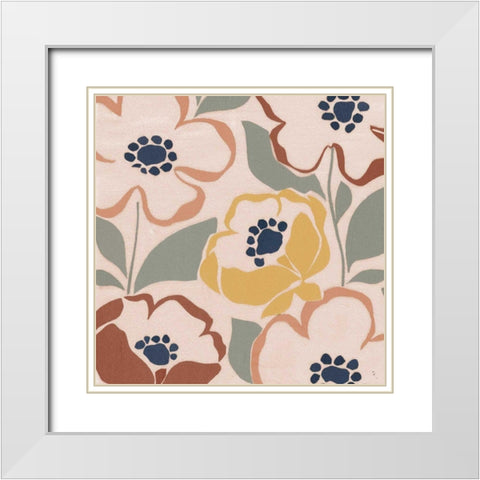 Terra Madly III White Modern Wood Framed Art Print with Double Matting by Adams, Sarah