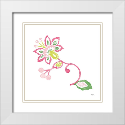 Everyday Chinoiserie Flower II White Modern Wood Framed Art Print with Double Matting by Urban, Mary