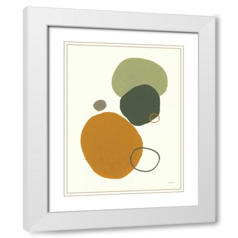 Stepping Stones White Modern Wood Framed Art Print with Double Matting by Nai, Danhui