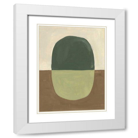 Encapsulate I White Modern Wood Framed Art Print with Double Matting by Nai, Danhui