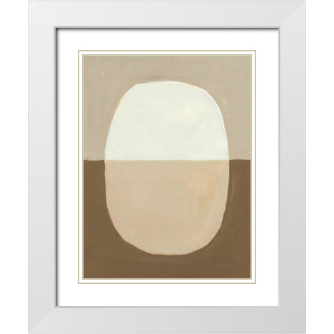 Encapsulate II White Modern Wood Framed Art Print with Double Matting by Nai, Danhui