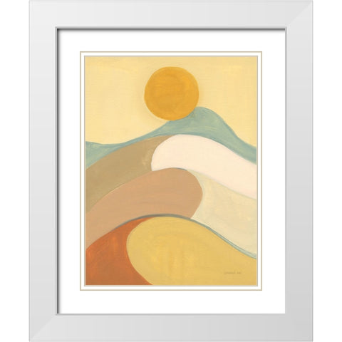 Mirage I White Modern Wood Framed Art Print with Double Matting by Nai, Danhui