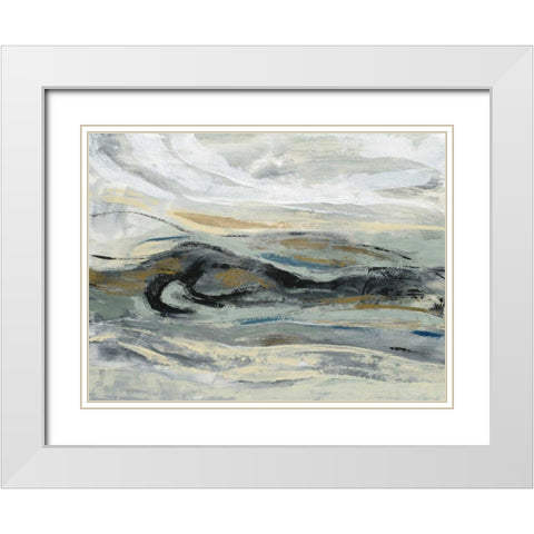 Estuary White Modern Wood Framed Art Print with Double Matting by Vassileva, Silvia