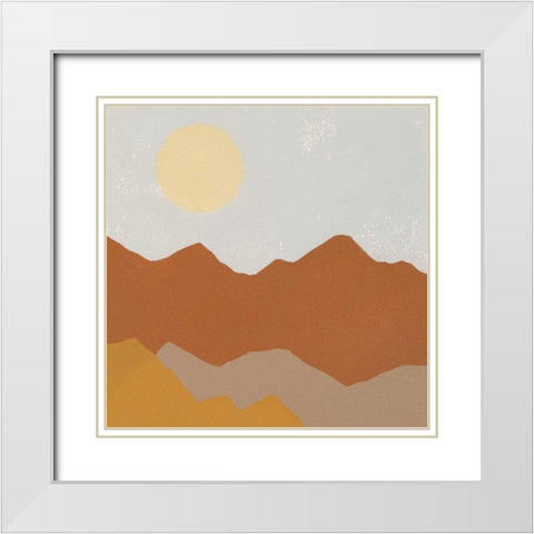 Desert Sun II White Modern Wood Framed Art Print with Double Matting by Hershey, Moira