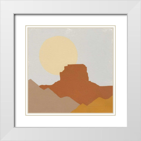Desert Sun III White Modern Wood Framed Art Print with Double Matting by Hershey, Moira